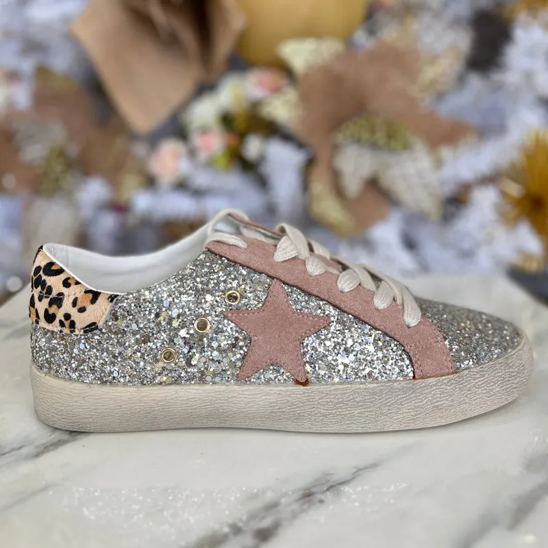 Glitter Silver Sneakers