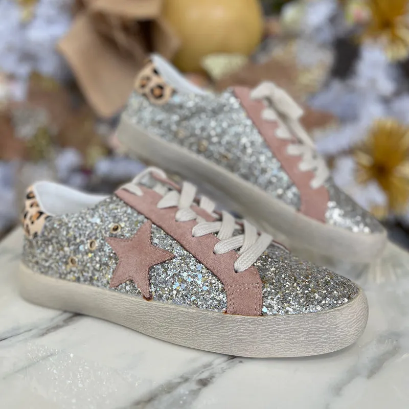Glitter Silver Sneakers