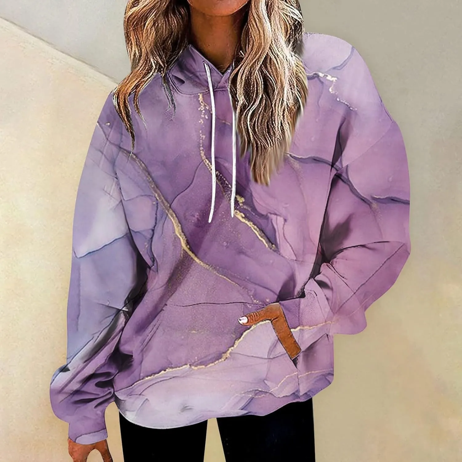 GOFULY Women'S Fashion Hoodies & Sweatshirts Long Sleeve Drawstring Sweatshirt Gradient Color Fall 2024 Casual Sweatshirts
