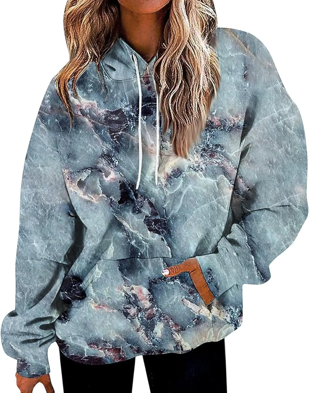 GOFULY Women'S Fashion Hoodies & Sweatshirts Long Sleeve Drawstring Sweatshirt Gradient Color Fall 2024 Casual Sweatshirts