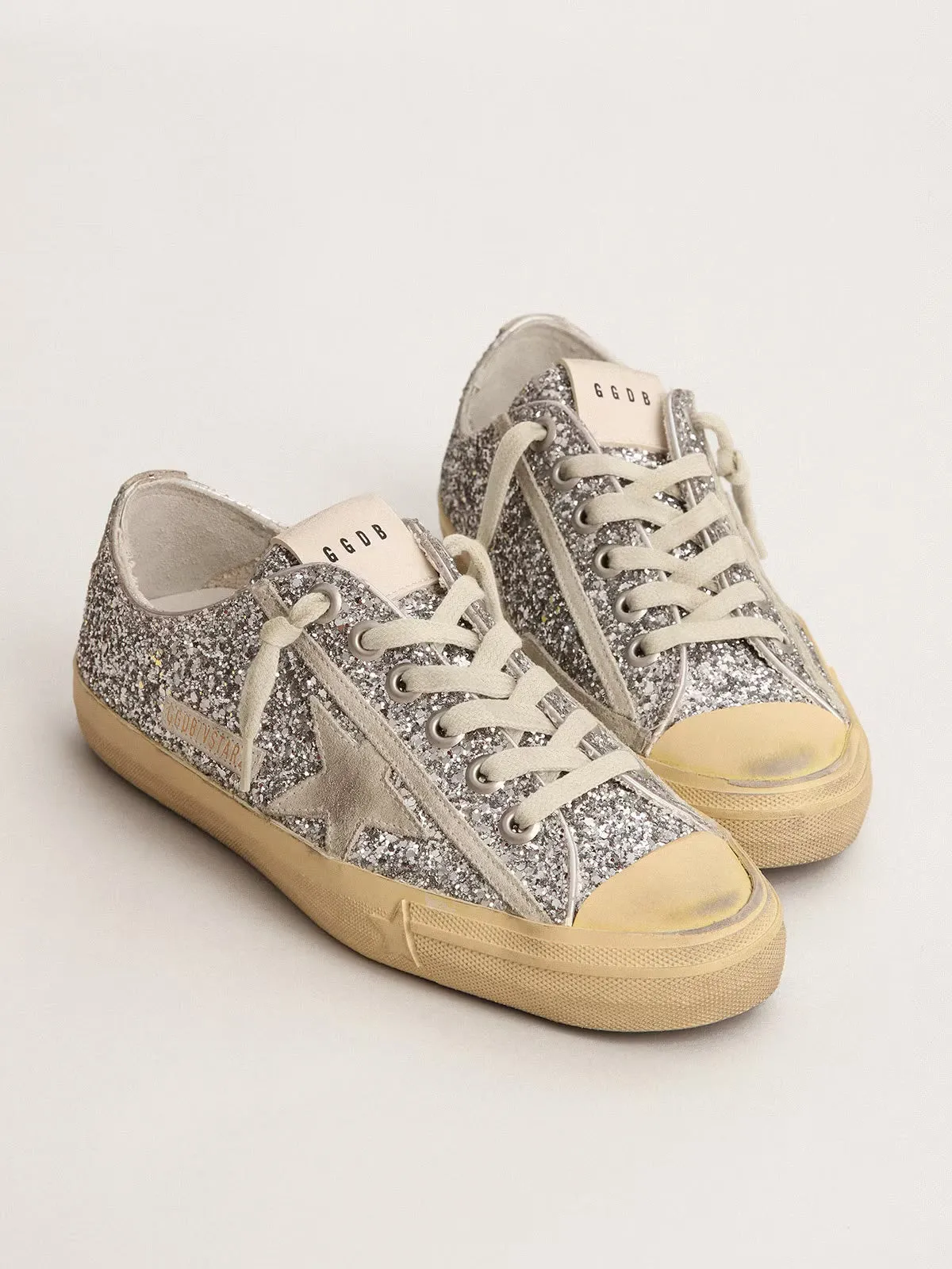 GOLDEN GOOSE V-STAR GLITTER