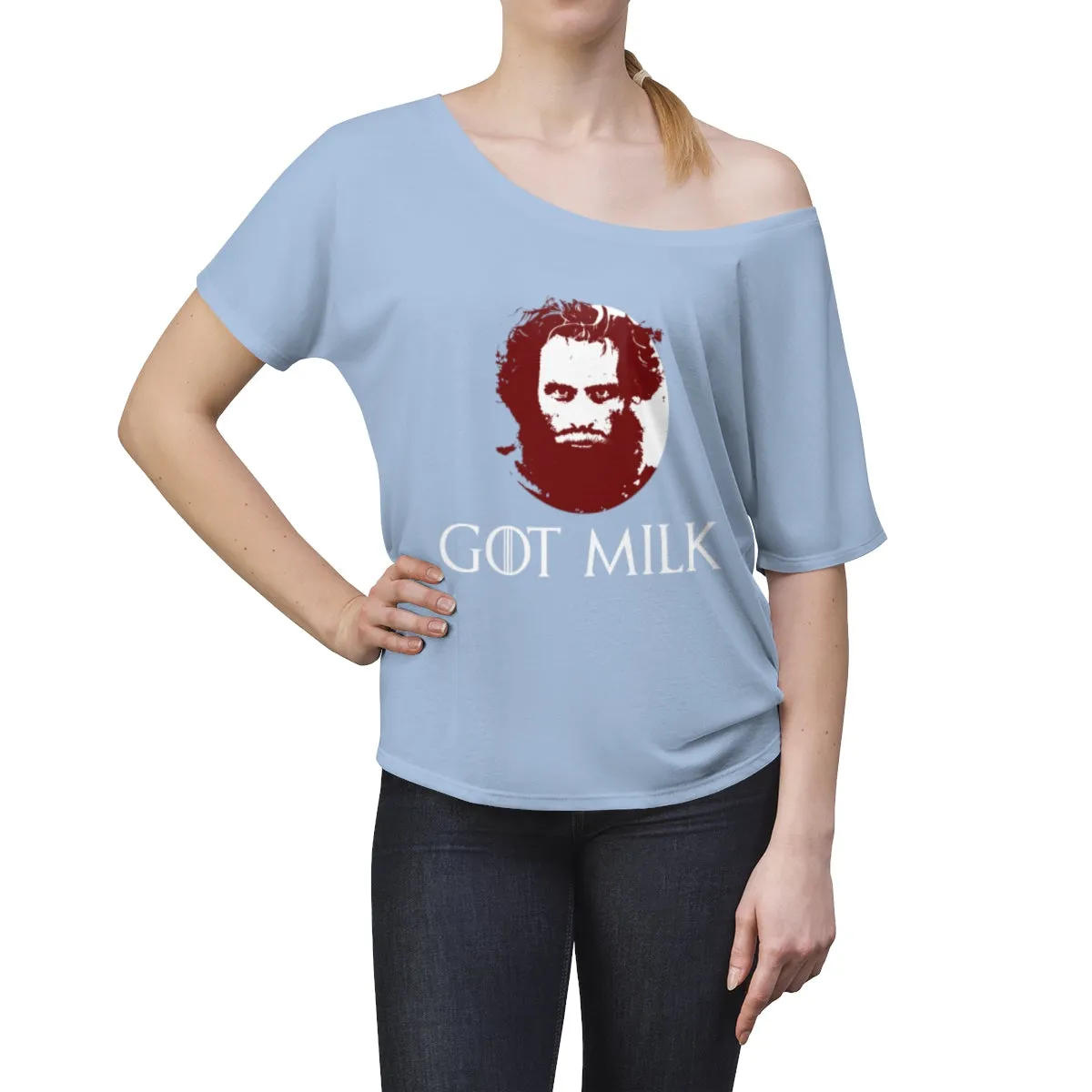 Got Milk Bearded Milk Mustache Women's Slouchy top