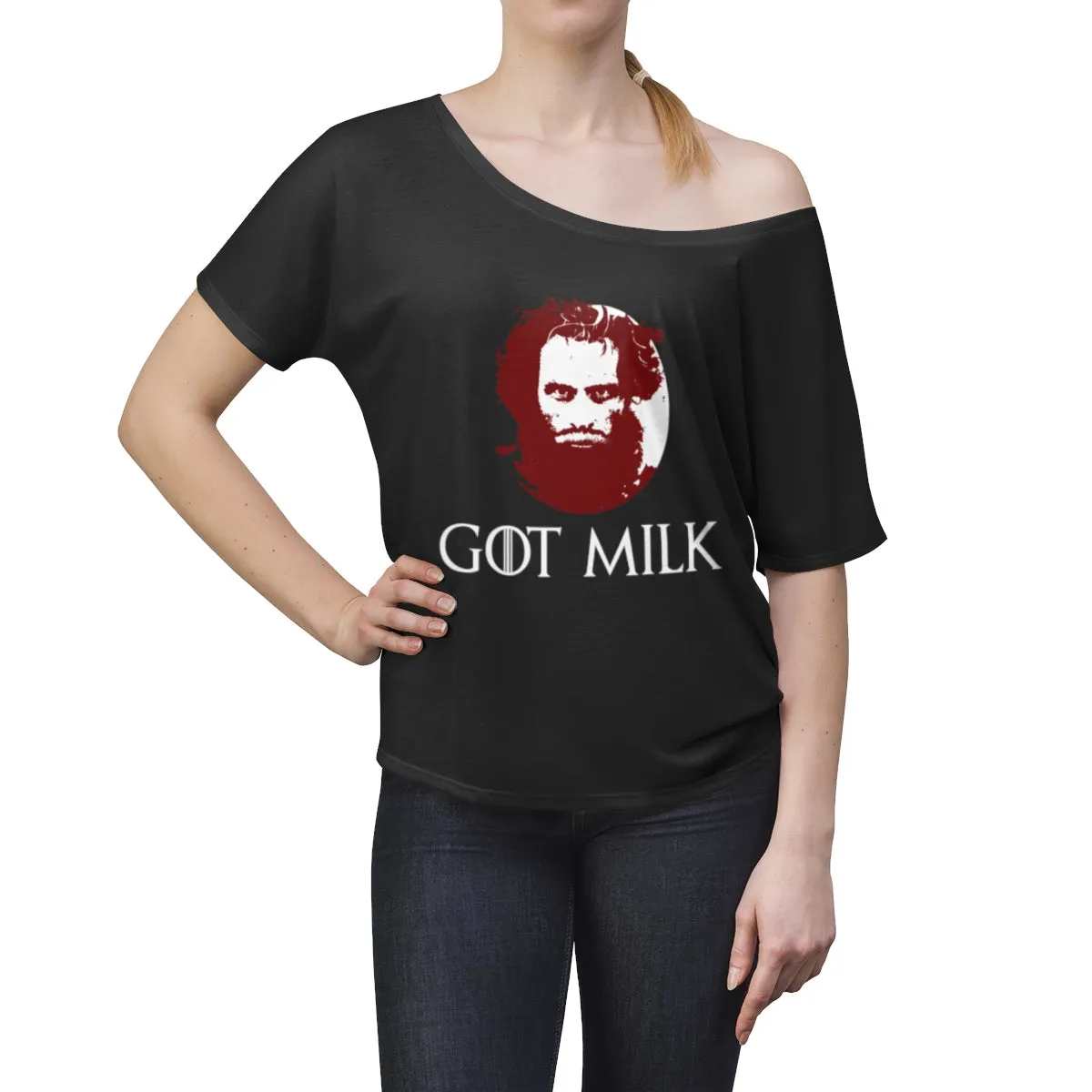 Got Milk Bearded Milk Mustache Women's Slouchy top