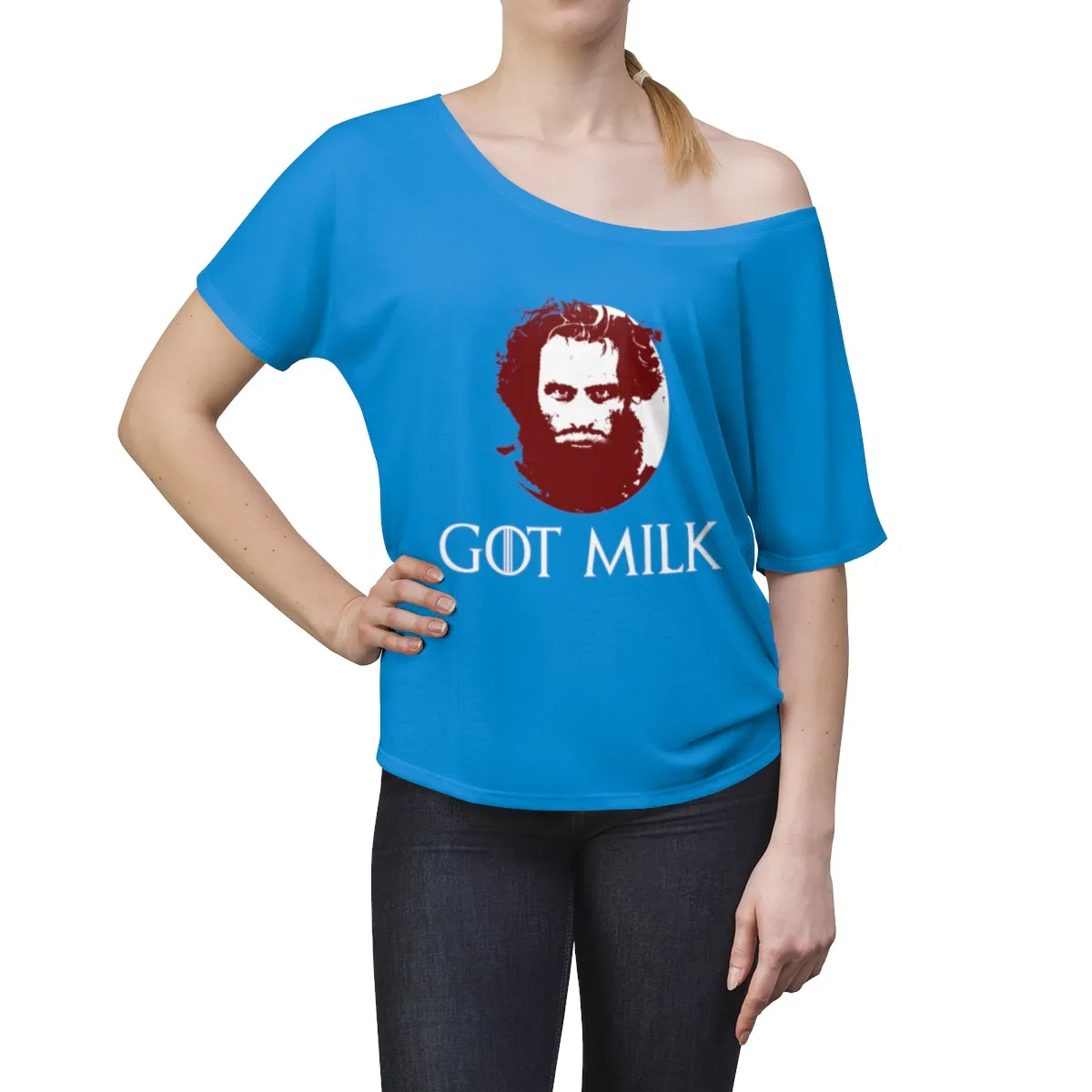 Got Milk Bearded Milk Mustache Women's Slouchy top