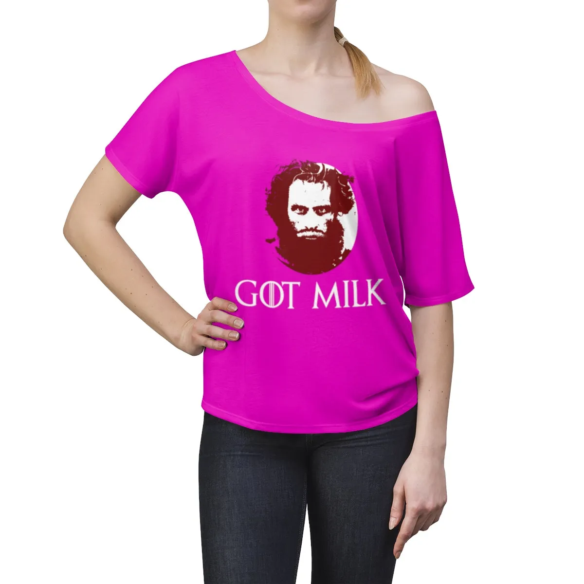 Got Milk Bearded Milk Mustache Women's Slouchy top