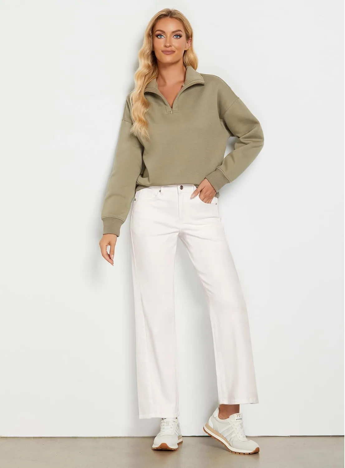 GRAPENT Straight Leg Jeans for Women High Waisted Trendy Ankle Length Forward Seams Stretchy Denim Pants Baggy Jeans