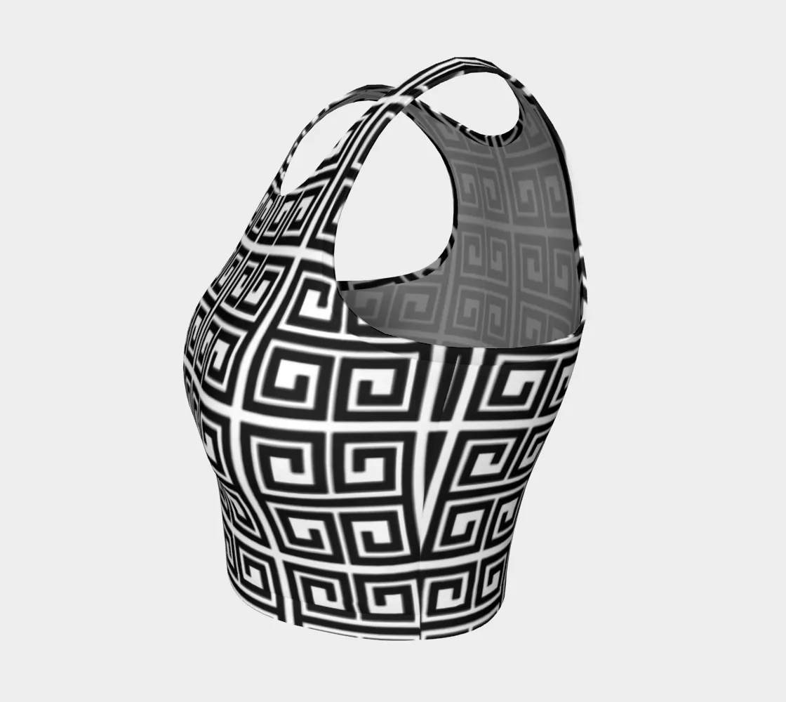 Greek Key Crop Top