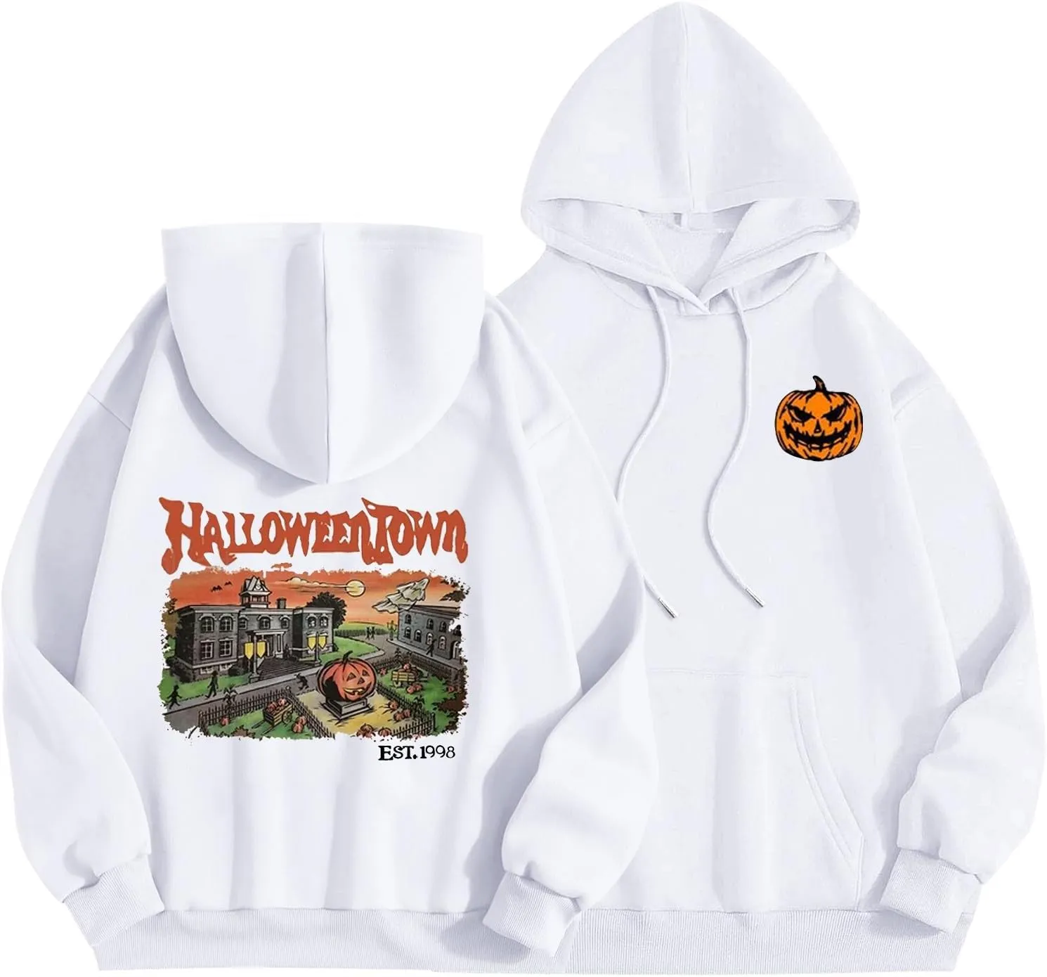 Halloween Clothes Casual Fashion Halloween Printed Hoodie Toddler Halloween Sweatshirt Boy Gothic Clothes For Women
