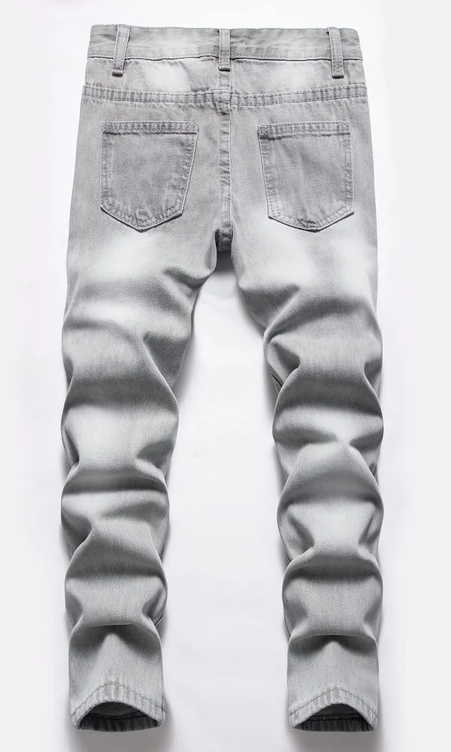 HENGAO Boy's Distressed Ripped Skinny Jeans