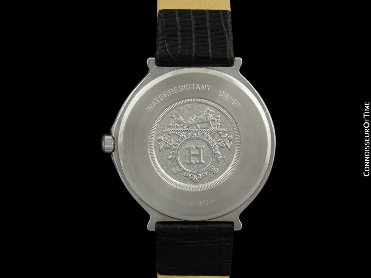 Hermes Mens Full Size Captain Nemo GMT Quartz Watch - Stainless Steel & 18K Gold
