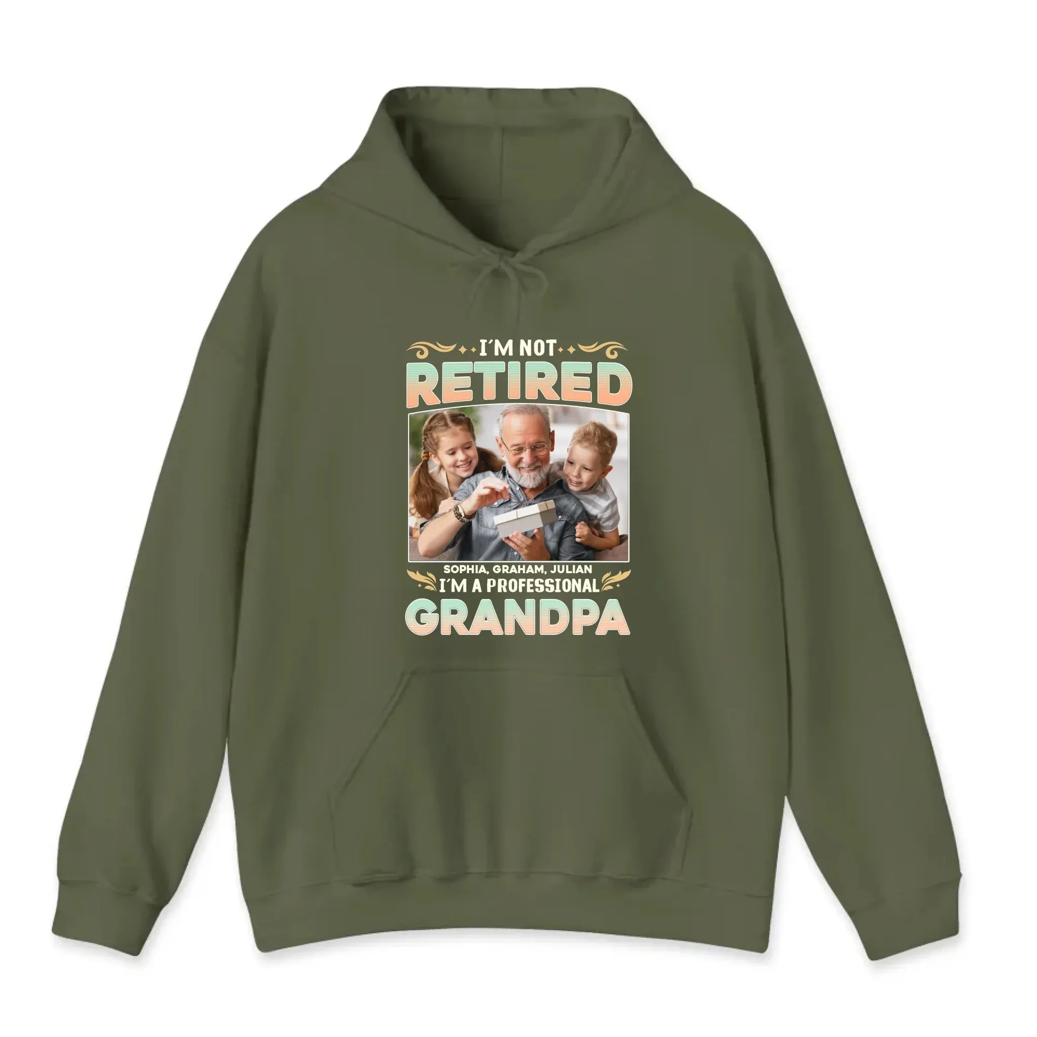 I'm Not Retired, I'm A Professional Grandpa - Custom Photo - Personalized Gifts For Grandpa - T-shirt