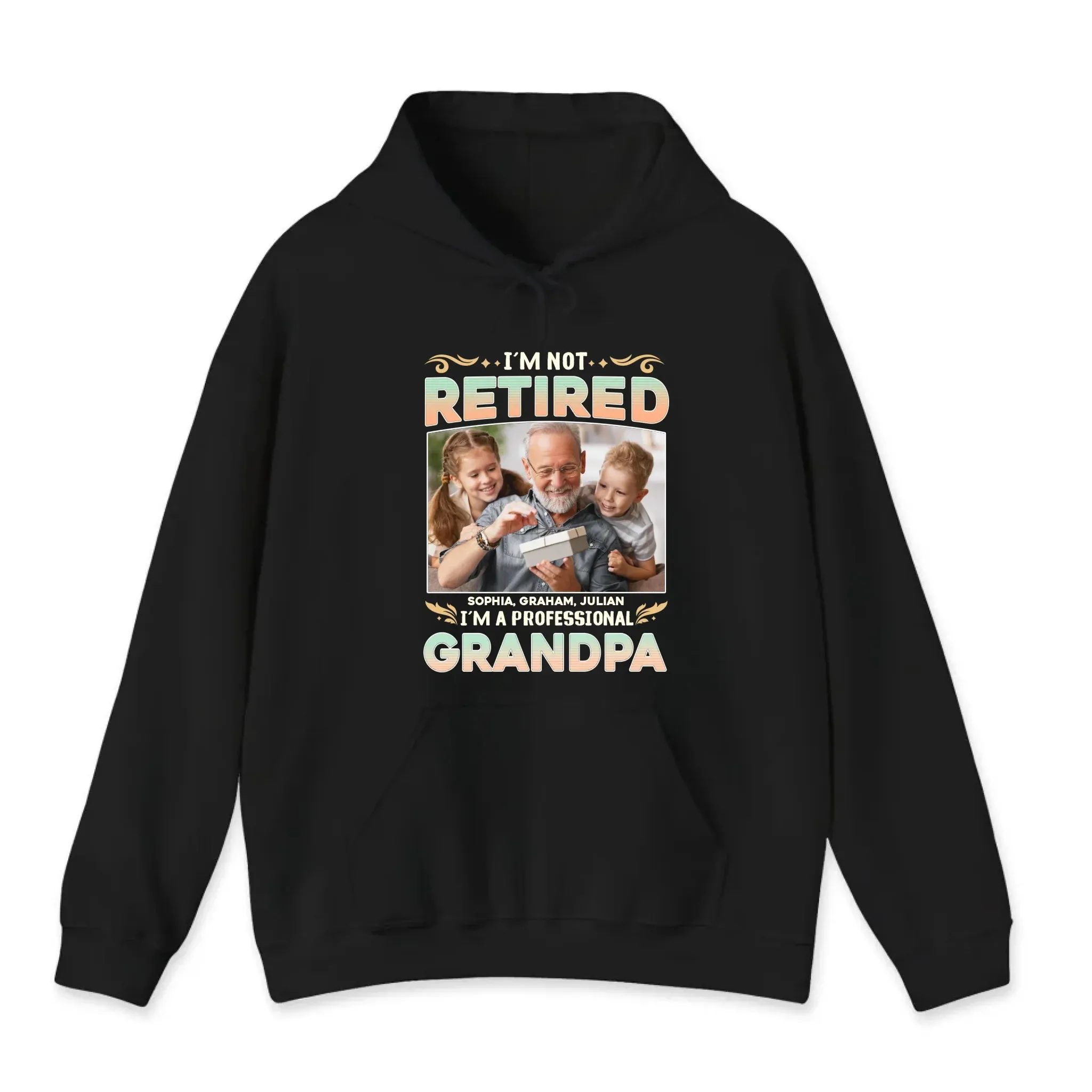 I'm Not Retired, I'm A Professional Grandpa - Custom Photo - Personalized Gifts For Grandpa - T-shirt