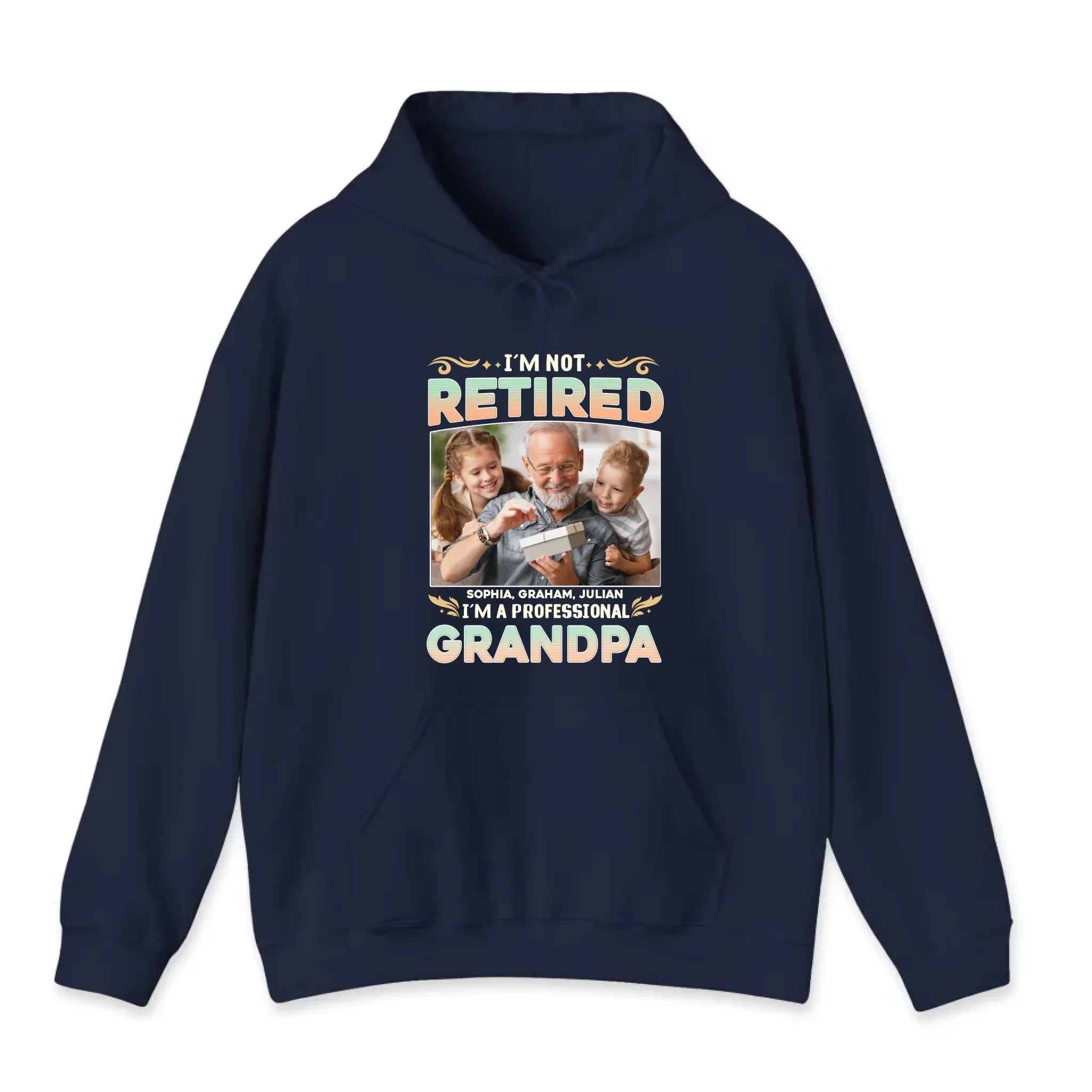 I'm Not Retired, I'm A Professional Grandpa - Custom Photo - Personalized Gifts For Grandpa - T-shirt