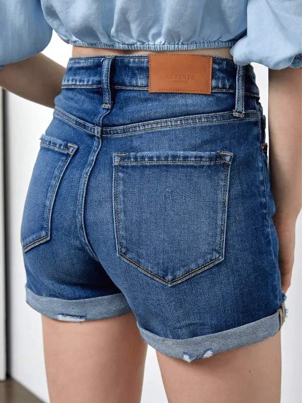Isla Plus High Rise Double Cuffed Shorts