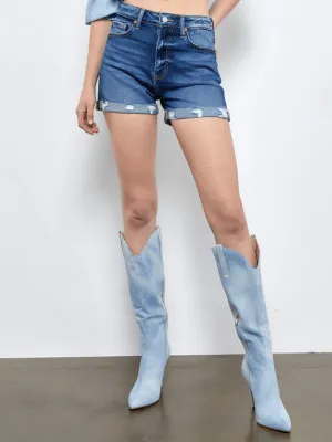 Isla Plus High Rise Double Cuffed Shorts