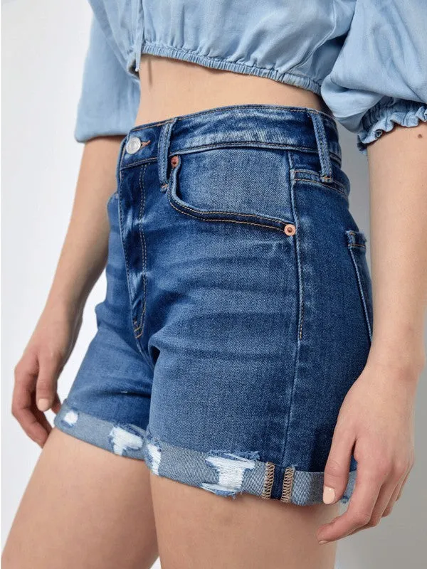 Isla Plus High Rise Double Cuffed Shorts