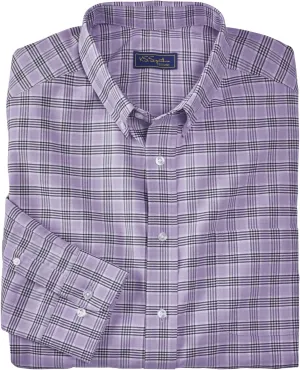KingSize KS Signature Men's Big & Tall Wrinkle-Resistant Oxford Dress Shirt - Tall - 22 39/0, Sky Blue Check