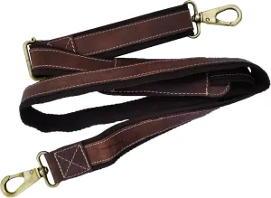 Leather Bag Replacement Shoulder Strap - Adjustable/Comfortable Strap with Shoulder Padding for All Duffle, Satchel, Messenger, Briefcase Bag by Rustic Town (Mulberry Belt with White Stitching)
