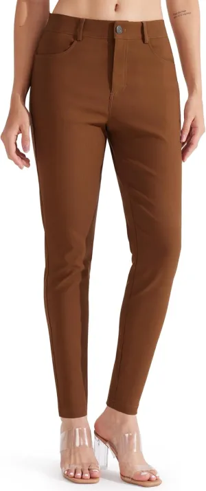 Libin Women's 4-Way Stretch Dress Pants 28"/29" Skinny-Leg Office Casual Slim Fit Work Slacks with Pockets