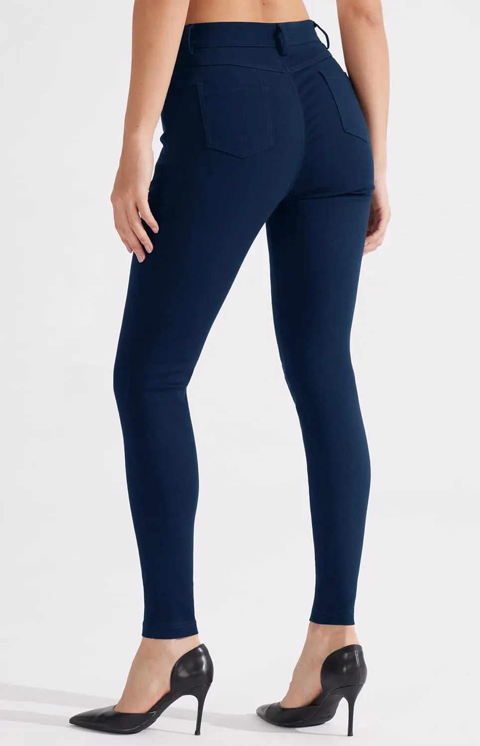 Libin Women's 4-Way Stretch Dress Pants 28"/29" Skinny-Leg Office Casual Slim Fit Work Slacks with Pockets