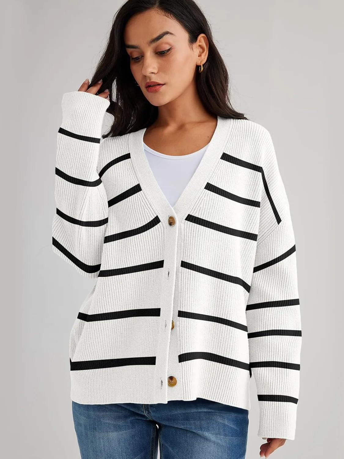 LILLUSORY Cardigan Sweaters for Women 2025 Summer Fashion Oversized Lightweight Sweater Knit Work Jacket Outfits Clothes