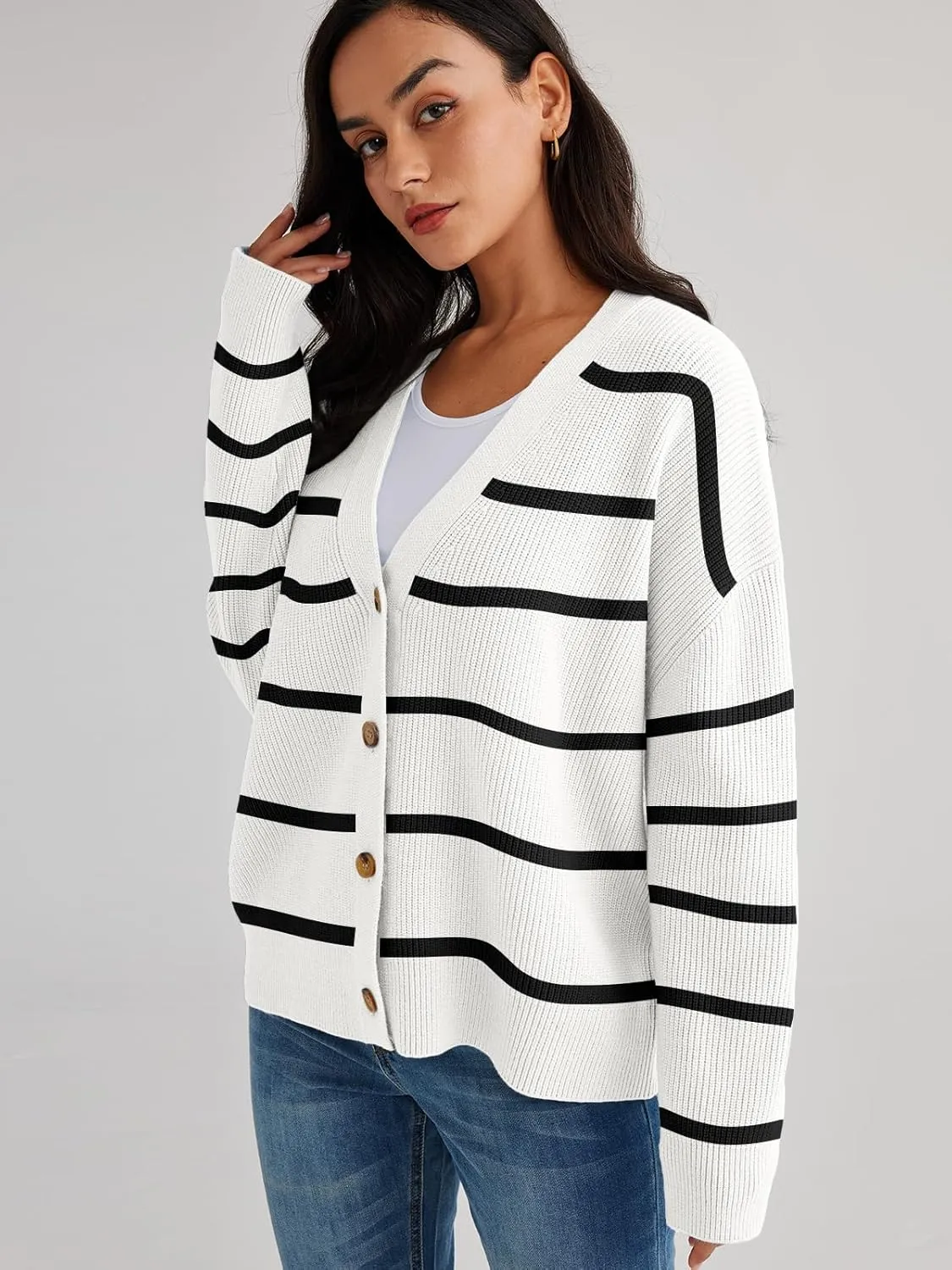 LILLUSORY Cardigan Sweaters for Women 2025 Summer Fashion Oversized Lightweight Sweater Knit Work Jacket Outfits Clothes