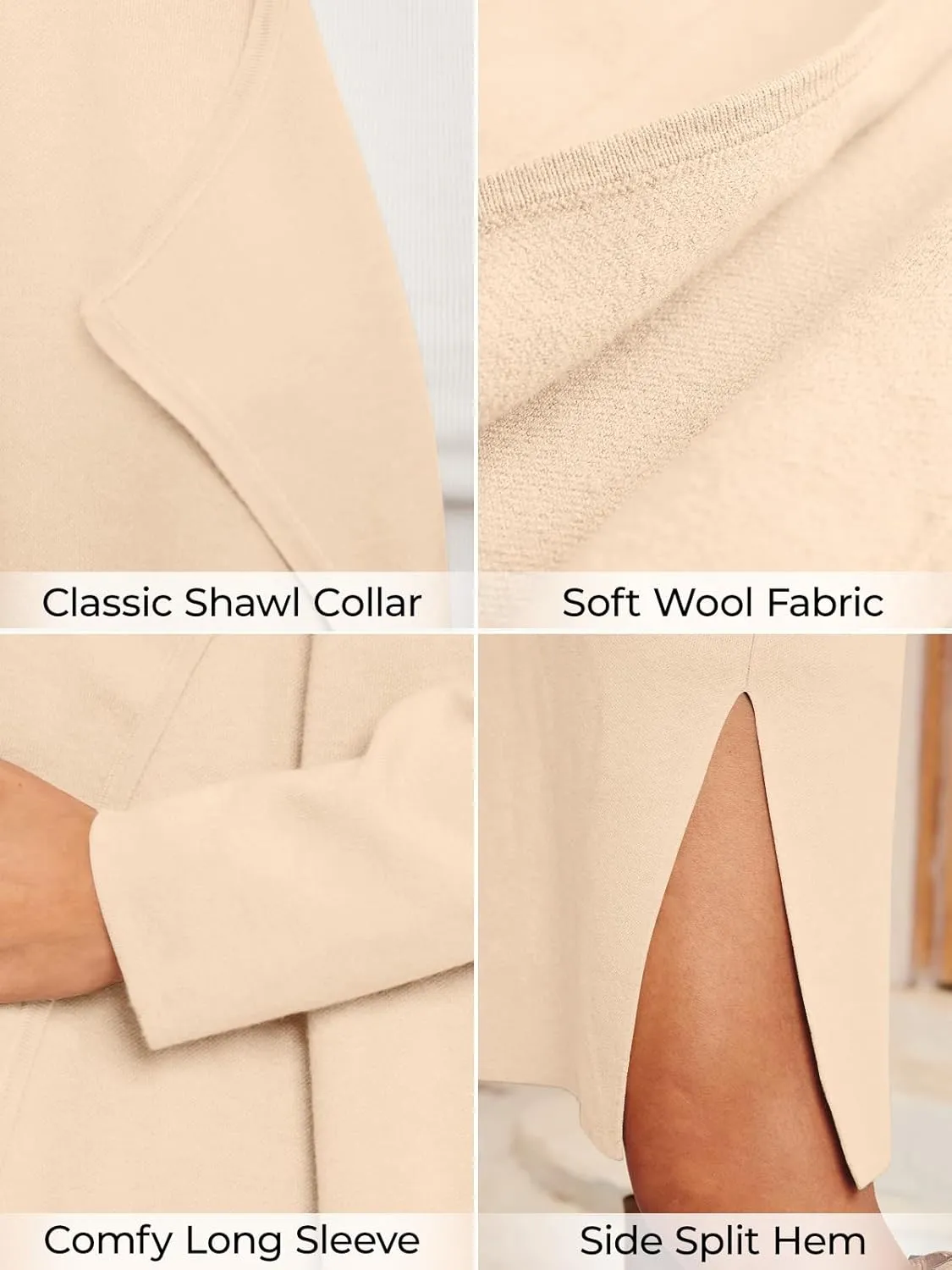 LILLUSORY Women's Long Cardigan Sweaters Oversized Fall Dressy Coatigan Jackets Trendy Knit Winter Coats