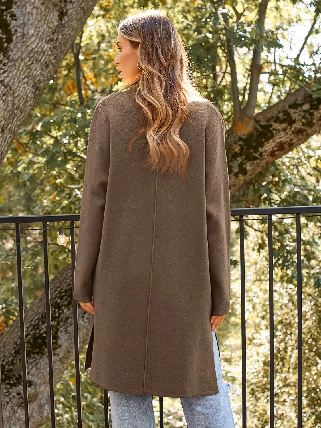 LILLUSORY Women's Long Cardigan Sweaters Oversized Fall Dressy Coatigan Jackets Trendy Knit Winter Coats
