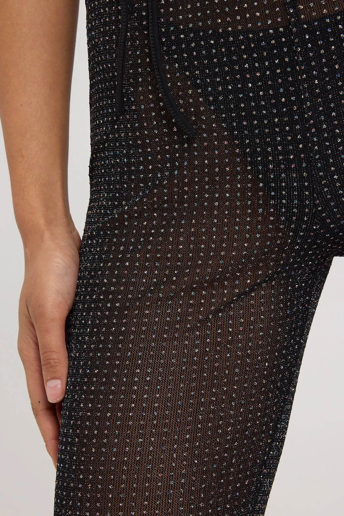 Luck & Trouble Flashy Glitter Flares Black