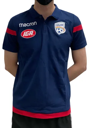 Macron Kids Adelaide United Football Club Polycotton Polo Short Sleeve <br> 58012437