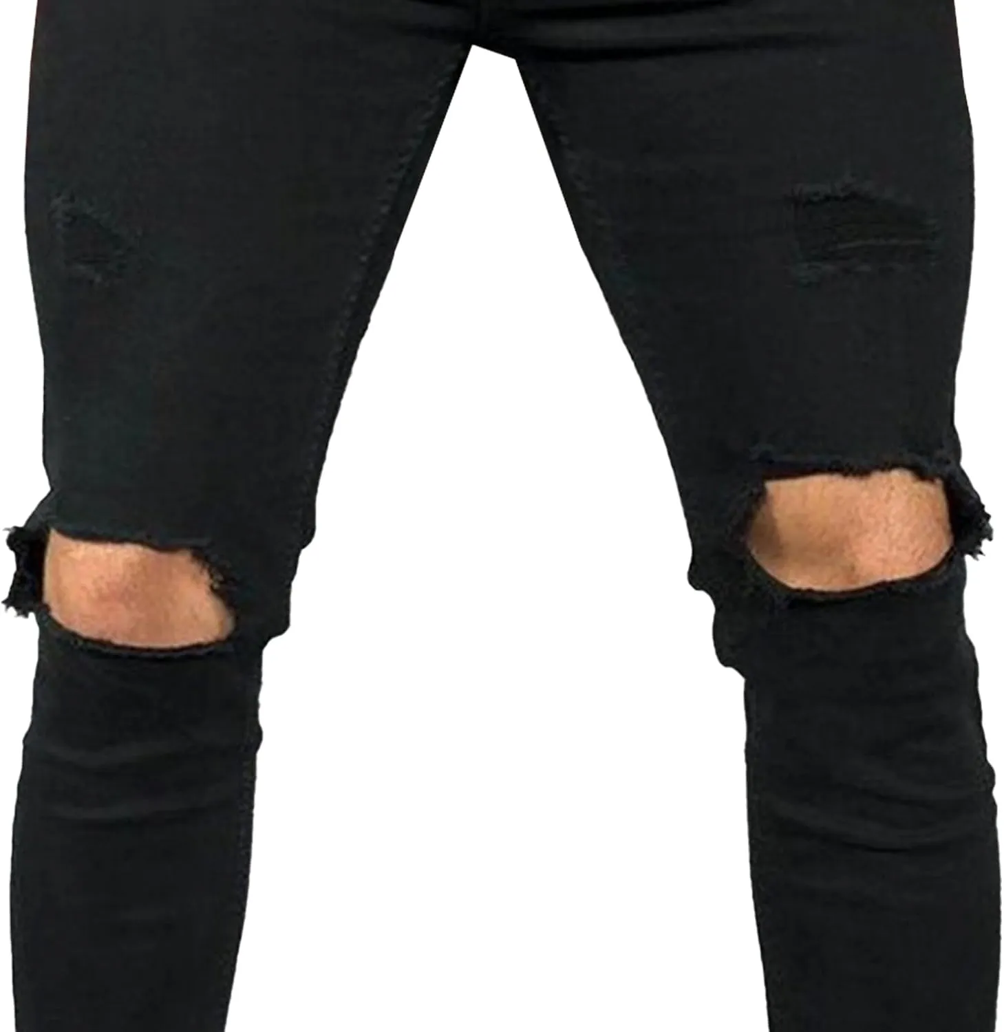 Maiyifu-GJ Slim Fit Jeans for Men Stretch Skinny Ripped Jeans Distressed Destroyed Straight Leg Denim Pants