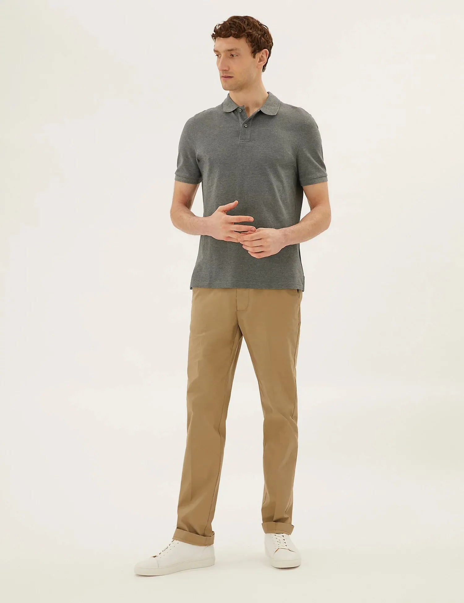 M&S Mens S/S Plain Polo T28/5032M