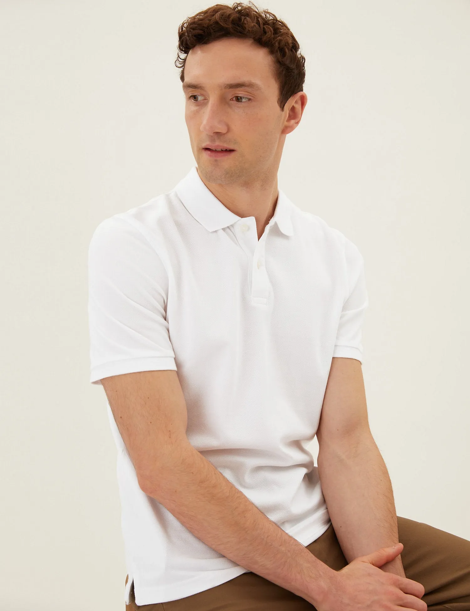 M&S Mens S/S Plain Polo T28/5032M