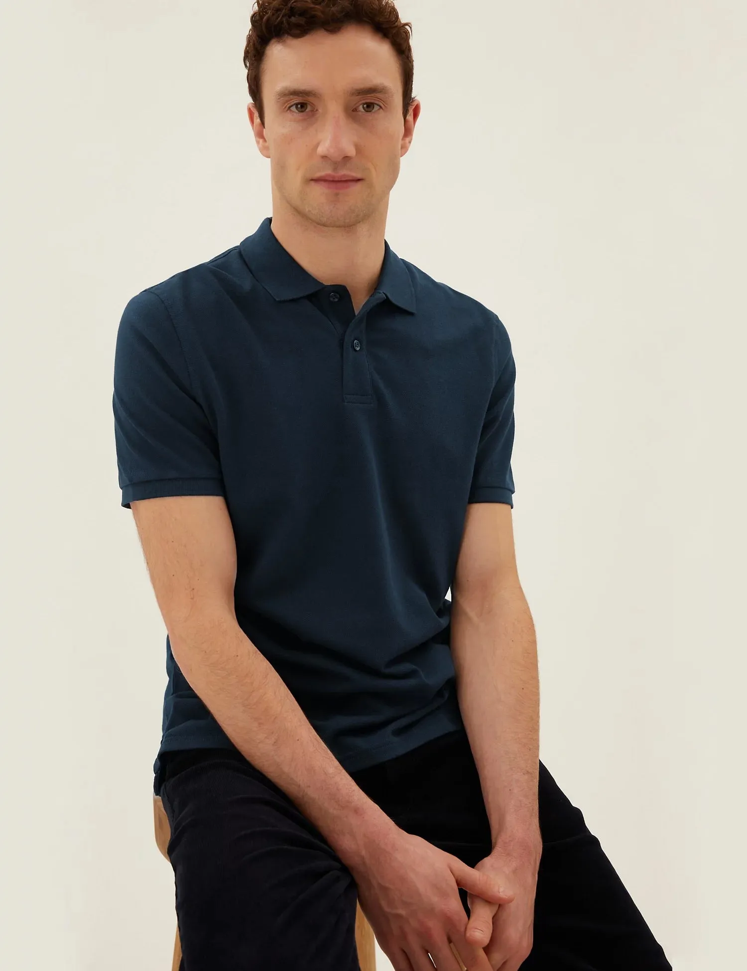M&S Mens S/S Plain Polo T28/5032M