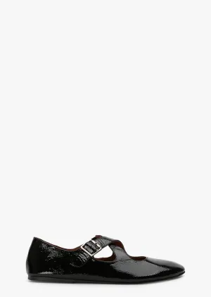Matilda Black Nappa Patent