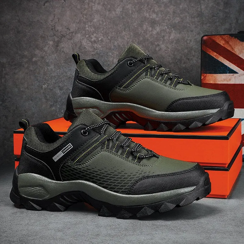 Men Leather Shoes Sneakers Trend Breathable Casual Shoes Outdoor Non-slip Hiking Shoes Brand Designer Men's Shoes Zapatos Hombre