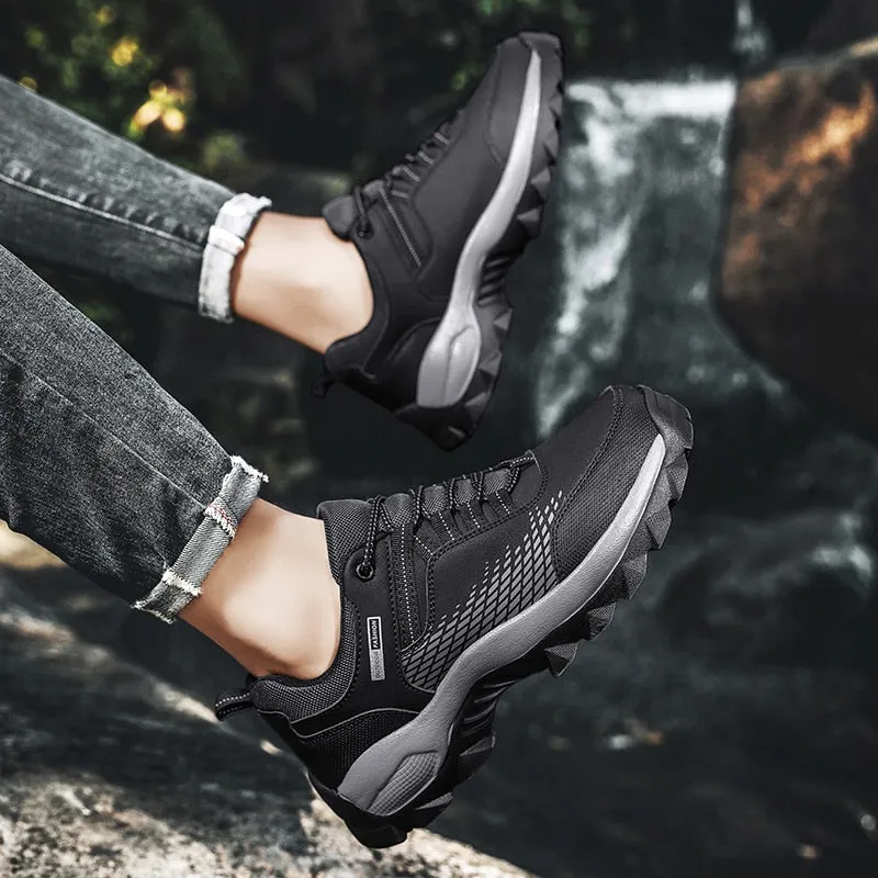 Men Leather Shoes Sneakers Trend Breathable Casual Shoes Outdoor Non-slip Hiking Shoes Brand Designer Men's Shoes Zapatos Hombre