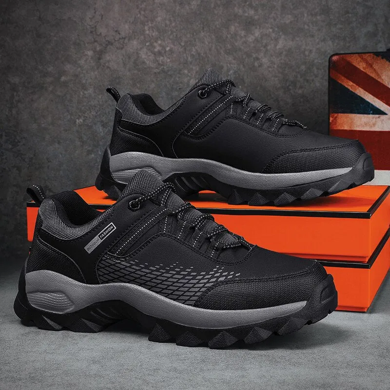 Men Leather Shoes Sneakers Trend Breathable Casual Shoes Outdoor Non-slip Hiking Shoes Brand Designer Men's Shoes Zapatos Hombre