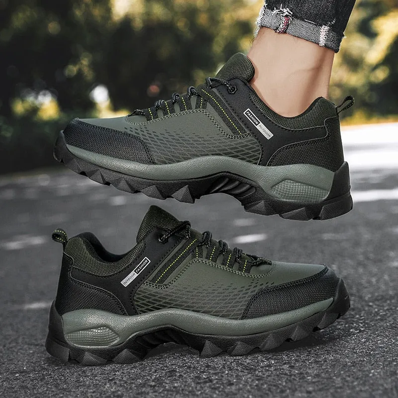 Men Leather Shoes Sneakers Trend Breathable Casual Shoes Outdoor Non-slip Hiking Shoes Brand Designer Men's Shoes Zapatos Hombre
