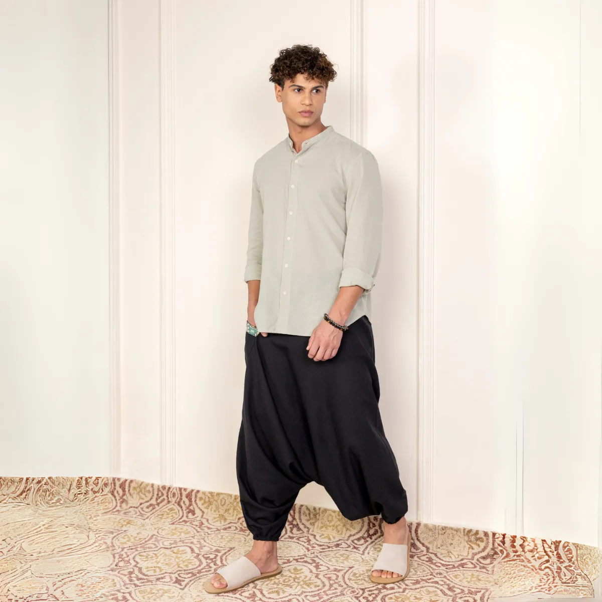 Men's Aladdin Harem Pants | Black