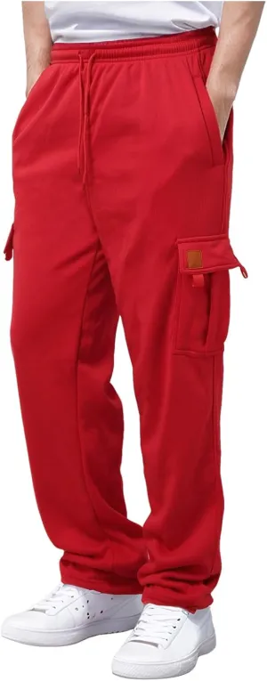 Mens Casual Cotton Sweatpants Breathable Comfy Joggers Workout Sport Pants Hiking Hunting Work Trousers
