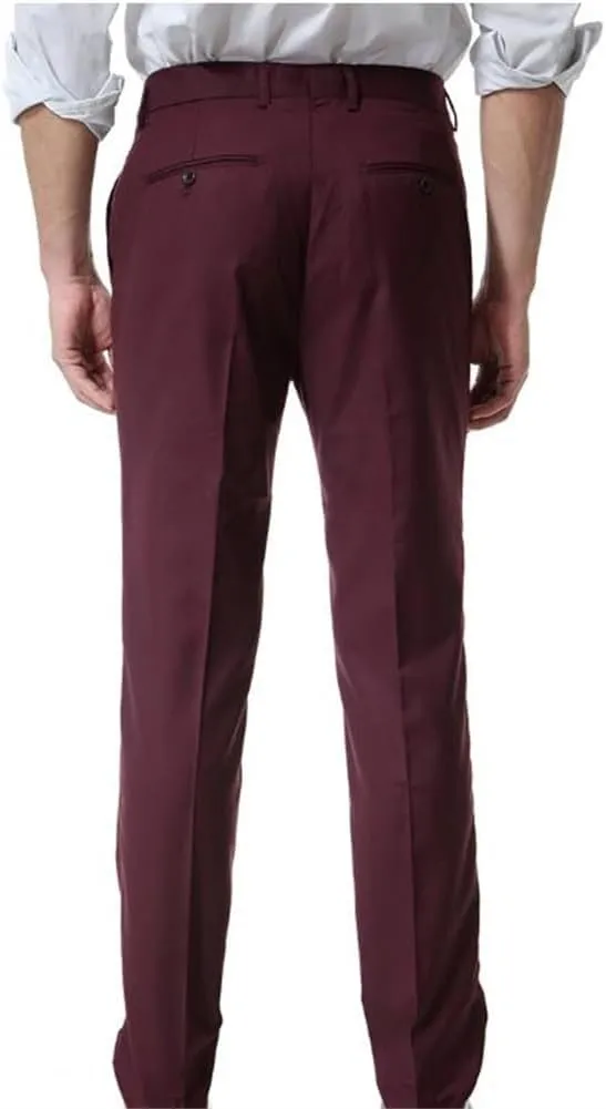 Mens Chino Pants Men's Dress Pants Classic Slim Fit Pants Lightweight Trousers Business Party Wedding