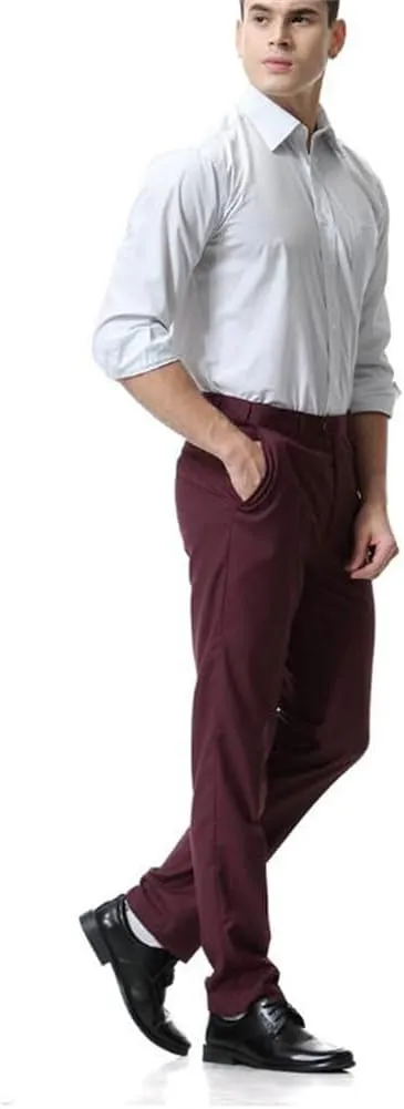 Mens Chino Pants Men's Dress Pants Classic Slim Fit Pants Lightweight Trousers Business Party Wedding