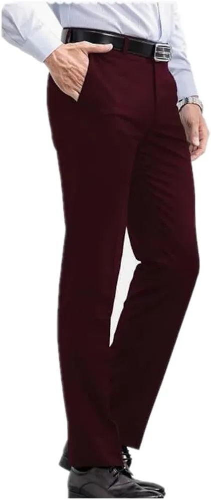 Mens Chino Pants Men's Dress Pants Classic Slim Fit Pants Lightweight Trousers Business Party Wedding