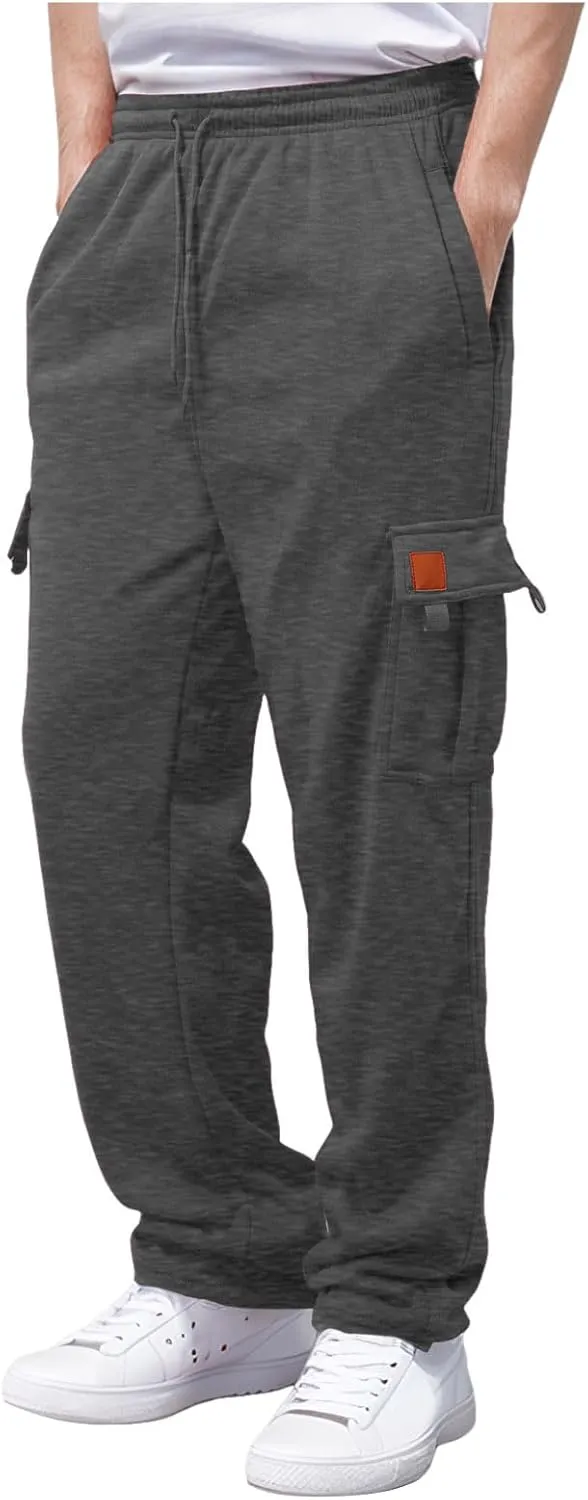 Men's Fashion Casual Cargo Pants Athletic Pants Joggers Outdoor Hiking Work Pants with Multi Pockets Sweatpants
