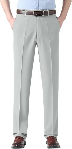 Men's Formal Wear Trousers with Pockets Straight Streamlined Solid Color Conference Formal Wear Suit Pants for Men