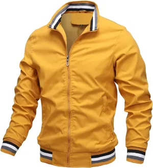 Mens Jacket Casual Men's Spring and Autumn Sports Solid Color Coat Men Jackets