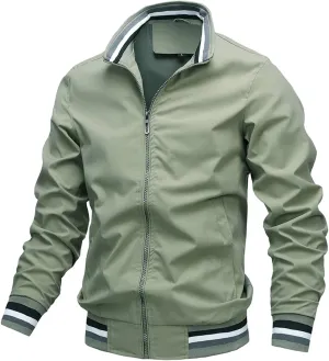 Mens Jacket Casual Men's Spring and Autumn Sports Solid Color Coat Men Jackets