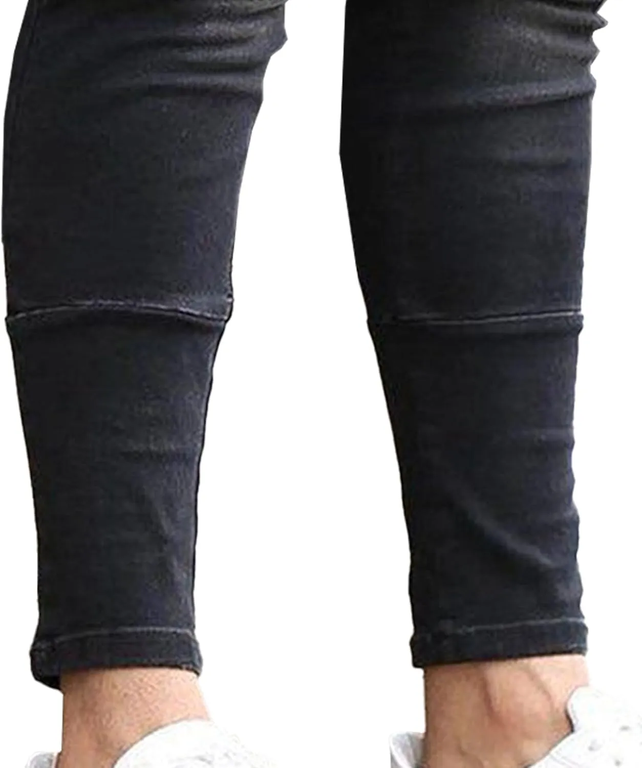 Men's Slim Fit Stretch Biker Jeans Fashion Skinny Cargo Jeans for Men Vintage Distressed Tapered Leg Denim Pants