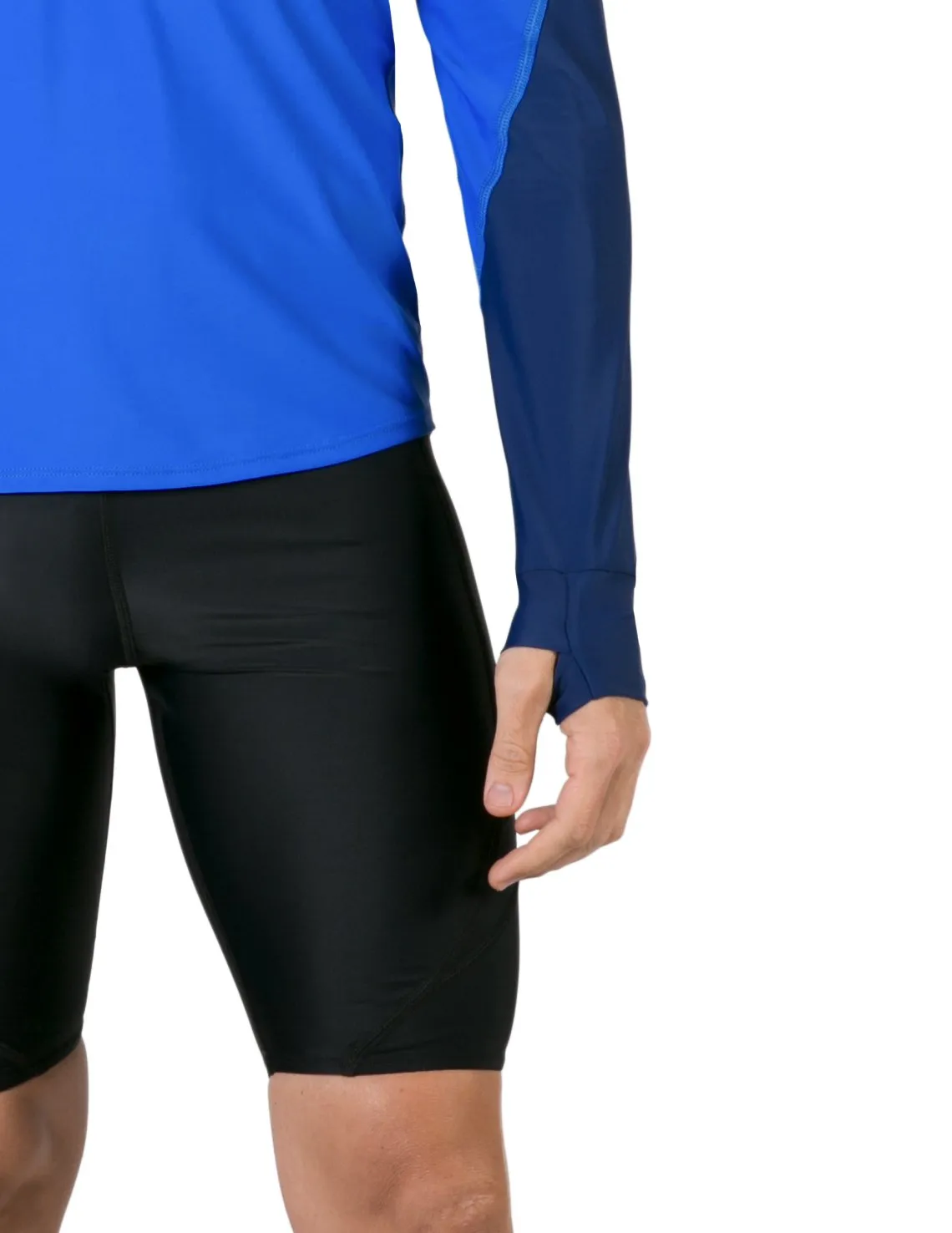 Men's  Swim Crest Rash Guard Relaxed Hoodie - Royal / Navy